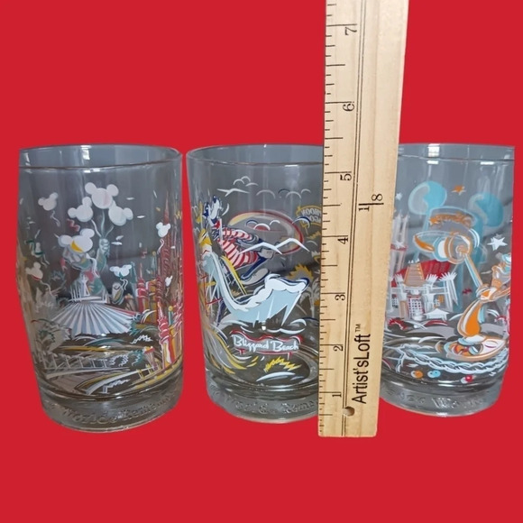 Mc.Donald's disney mickey mouse 25th anniversay celebration glasses set of 3 - Picture 16 of 16